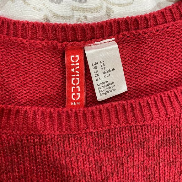 Divided by H&M Red/Black Ombré Knit Sweater Tunic - Picture 5 of 5